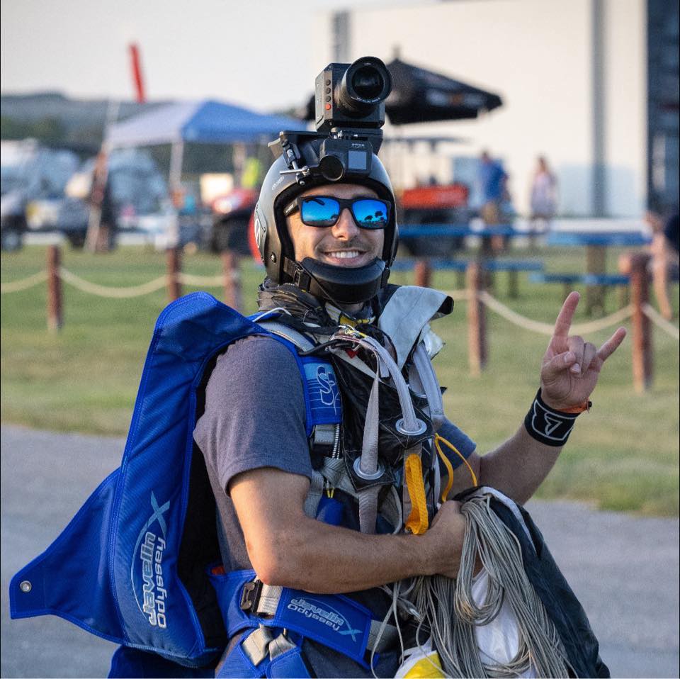 Anthony Armendariz wearing a helmet cam