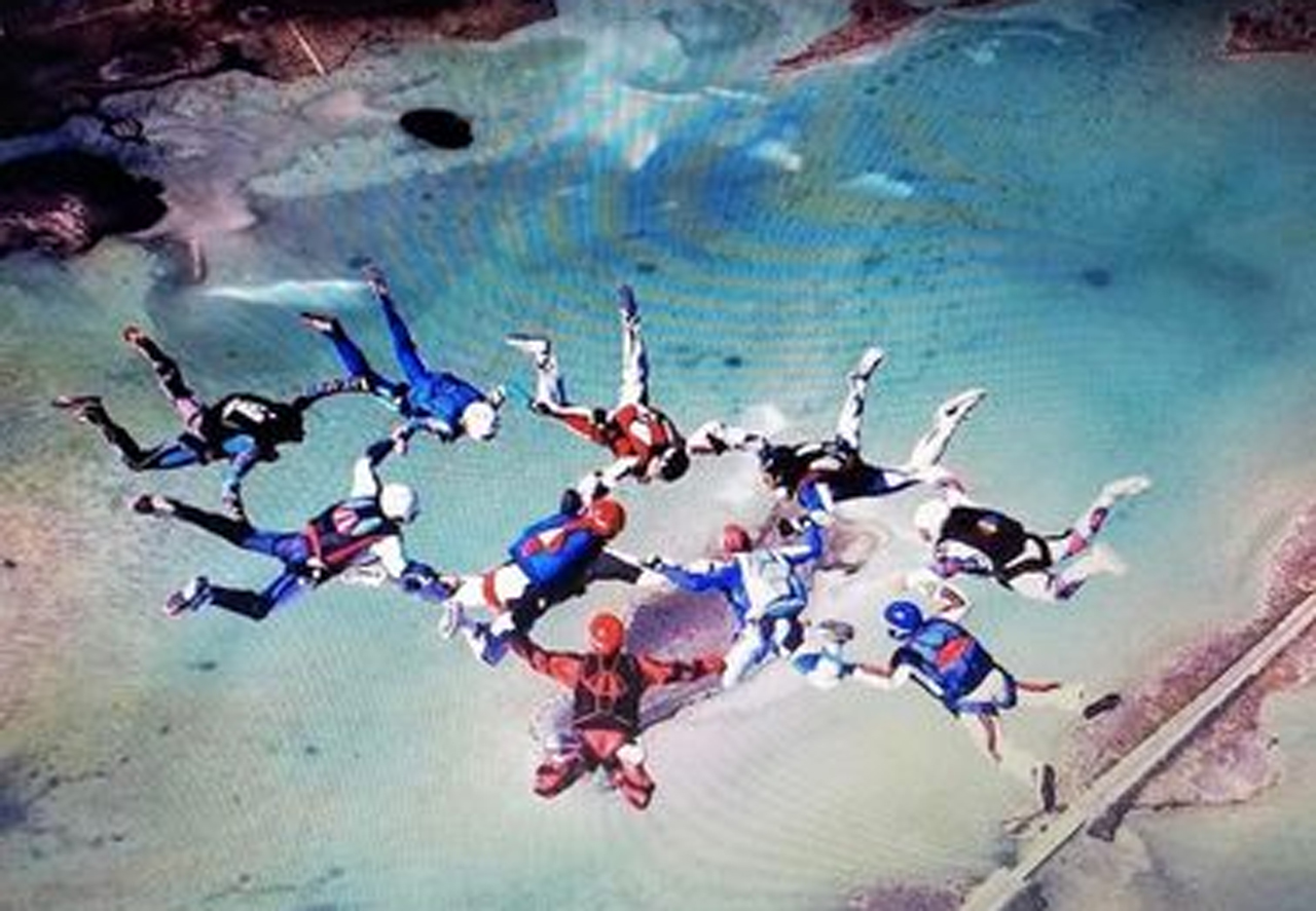 experienced jumpers in free fall at skydive key west